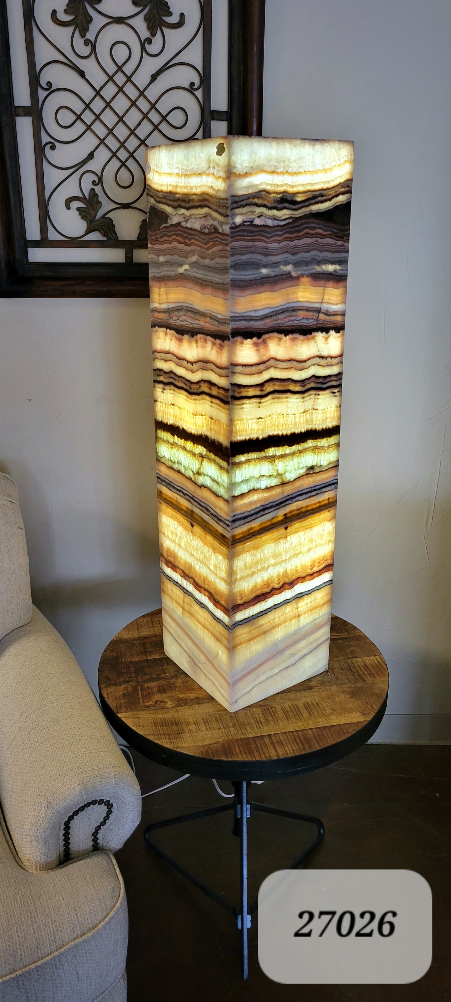 39.5" x 10" x 10" Onyx Lamp