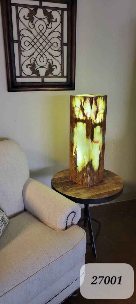 28" x 10" x 10" Onyx Lamp